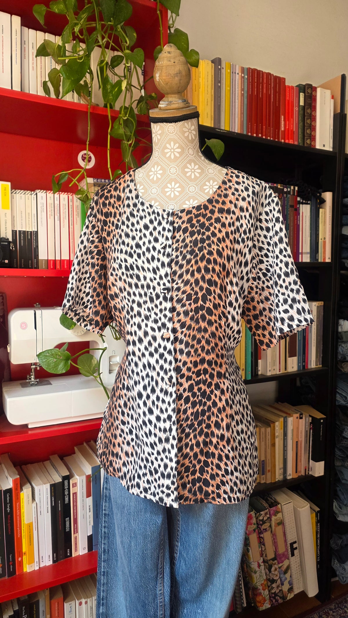 Camicia animalier maniche corte