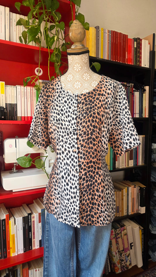 Camicia animalier maniche corte