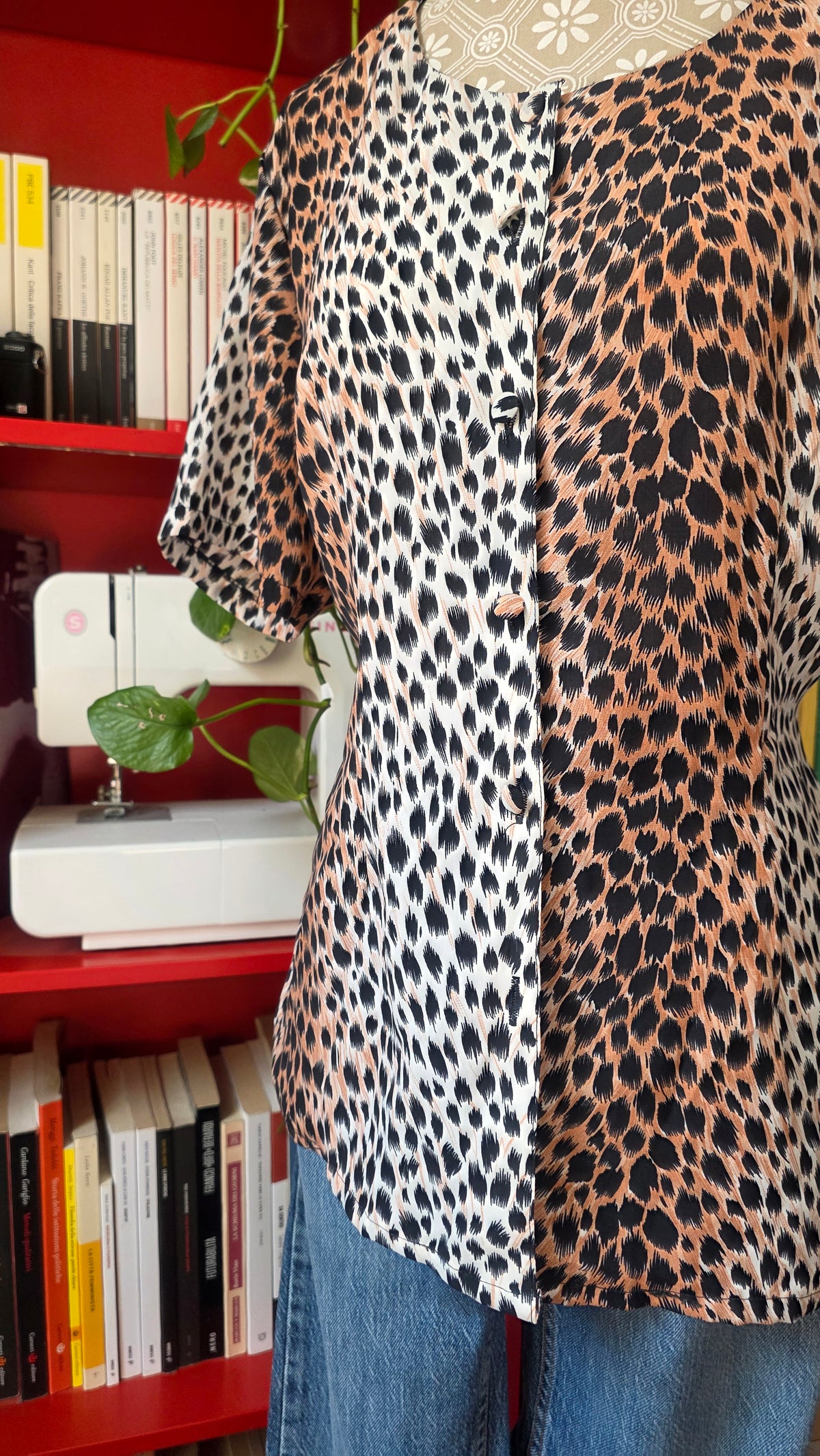Camicia animalier maniche corte