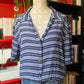 Camicia a righe blu e azzurra