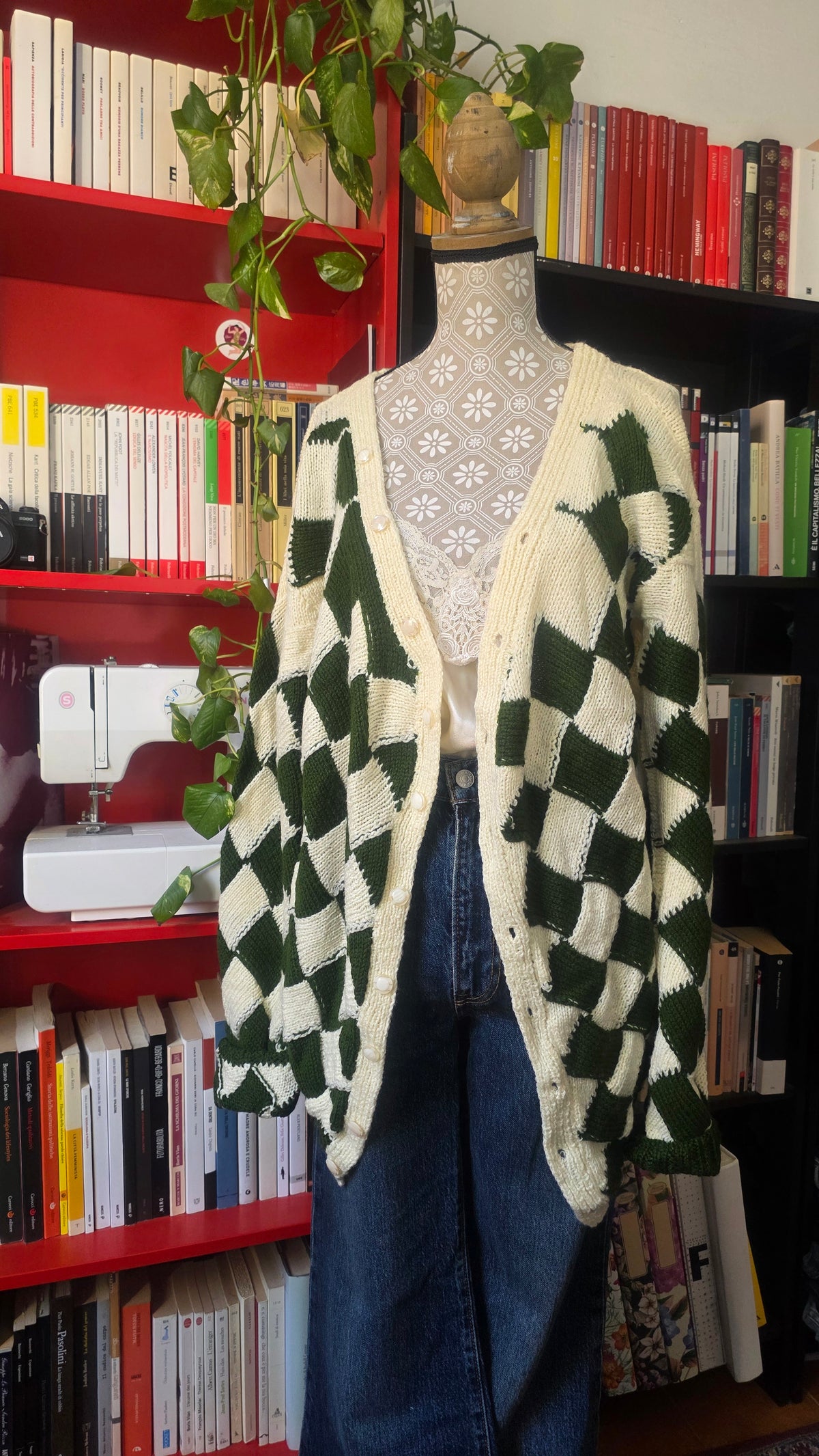 Cardigan rombi handmade
