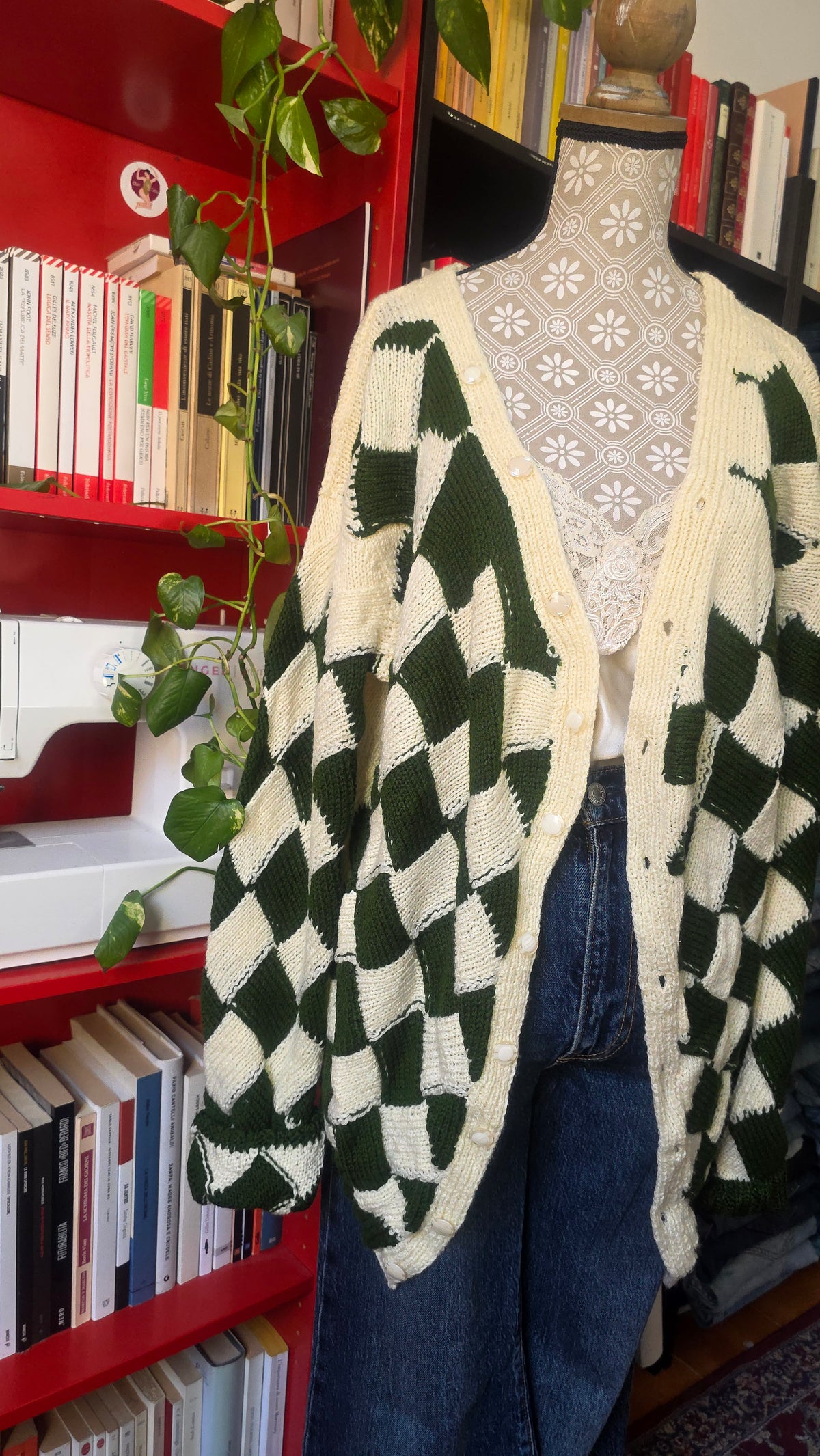 Cardigan rombi handmade
