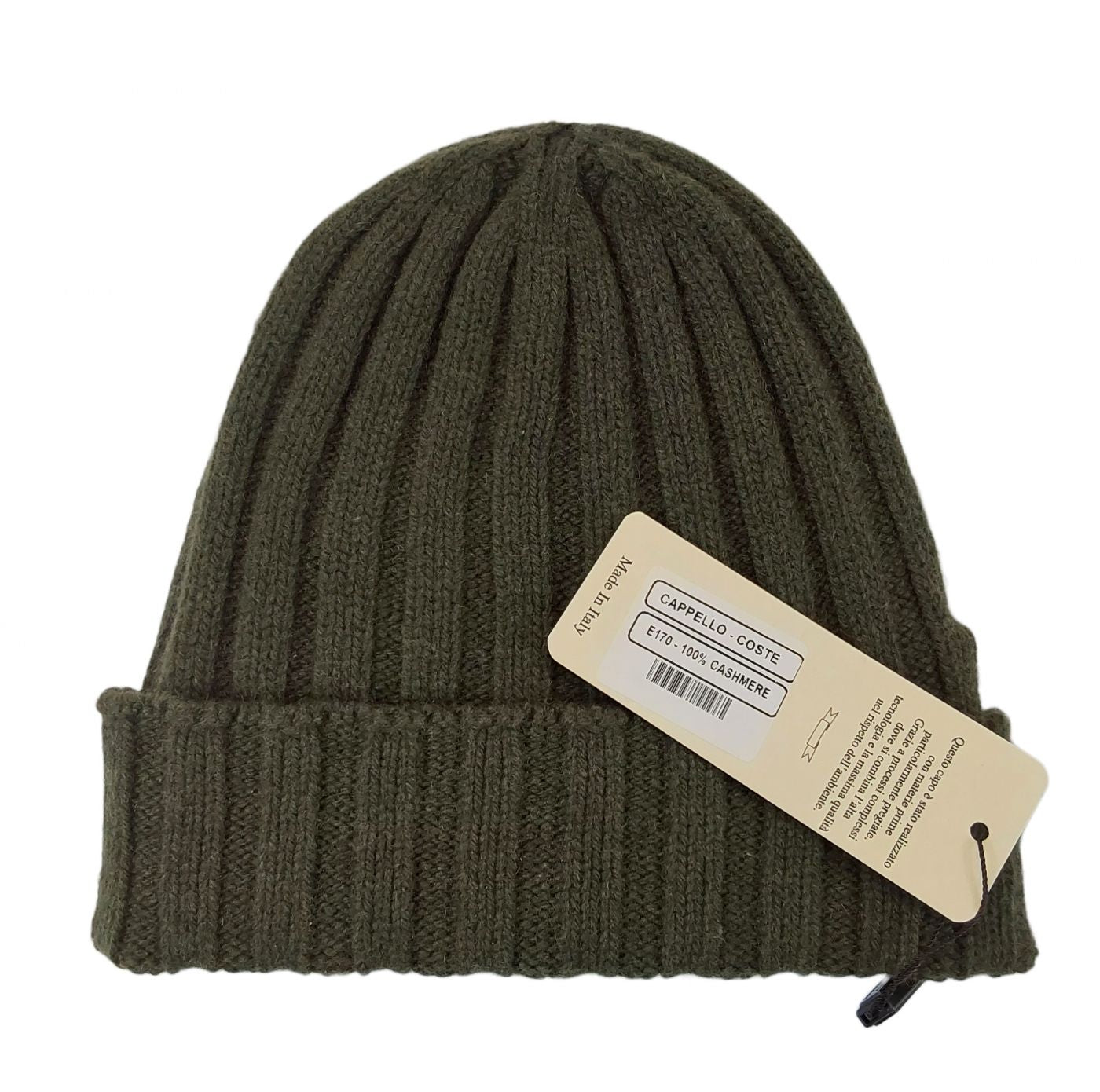 cappello a coste in 100% cashmere (15 colori disponibili)