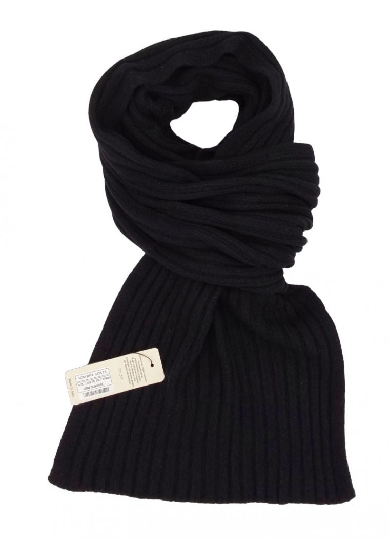 sciarpa a coste in 100% cashmere (15 colori disponibili)