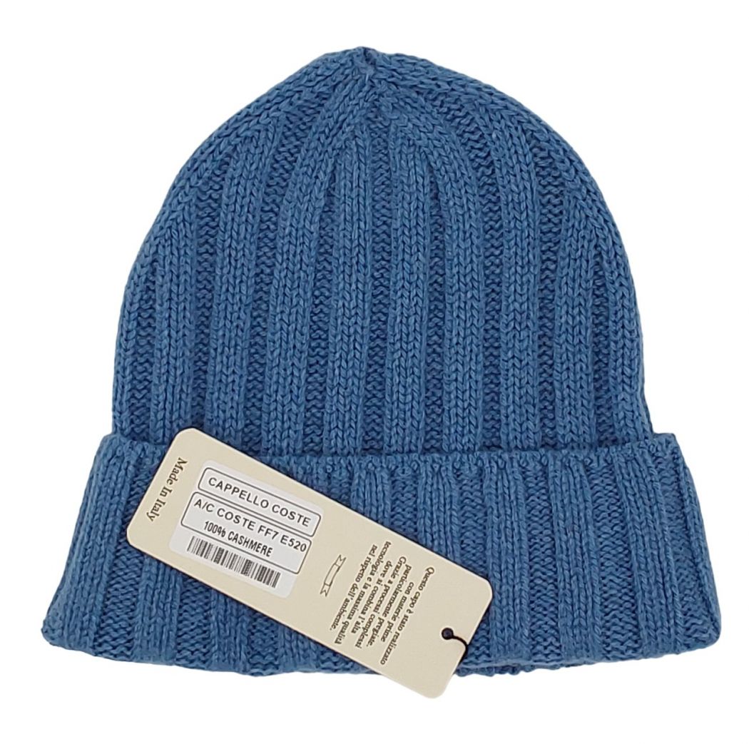 cappello a coste in 100% cashmere (15 colori disponibili)
