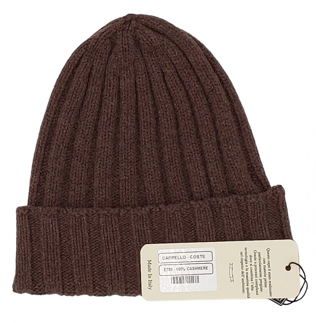 cappello a coste in 100% cashmere (15 colori disponibili)