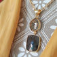 Collana onice e labradorite