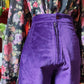Pantaloni in velluto viola
