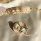 Set choker, anello e orecchini in agata e pietre dure rosa