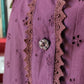 Camicia handmade san gallo viola