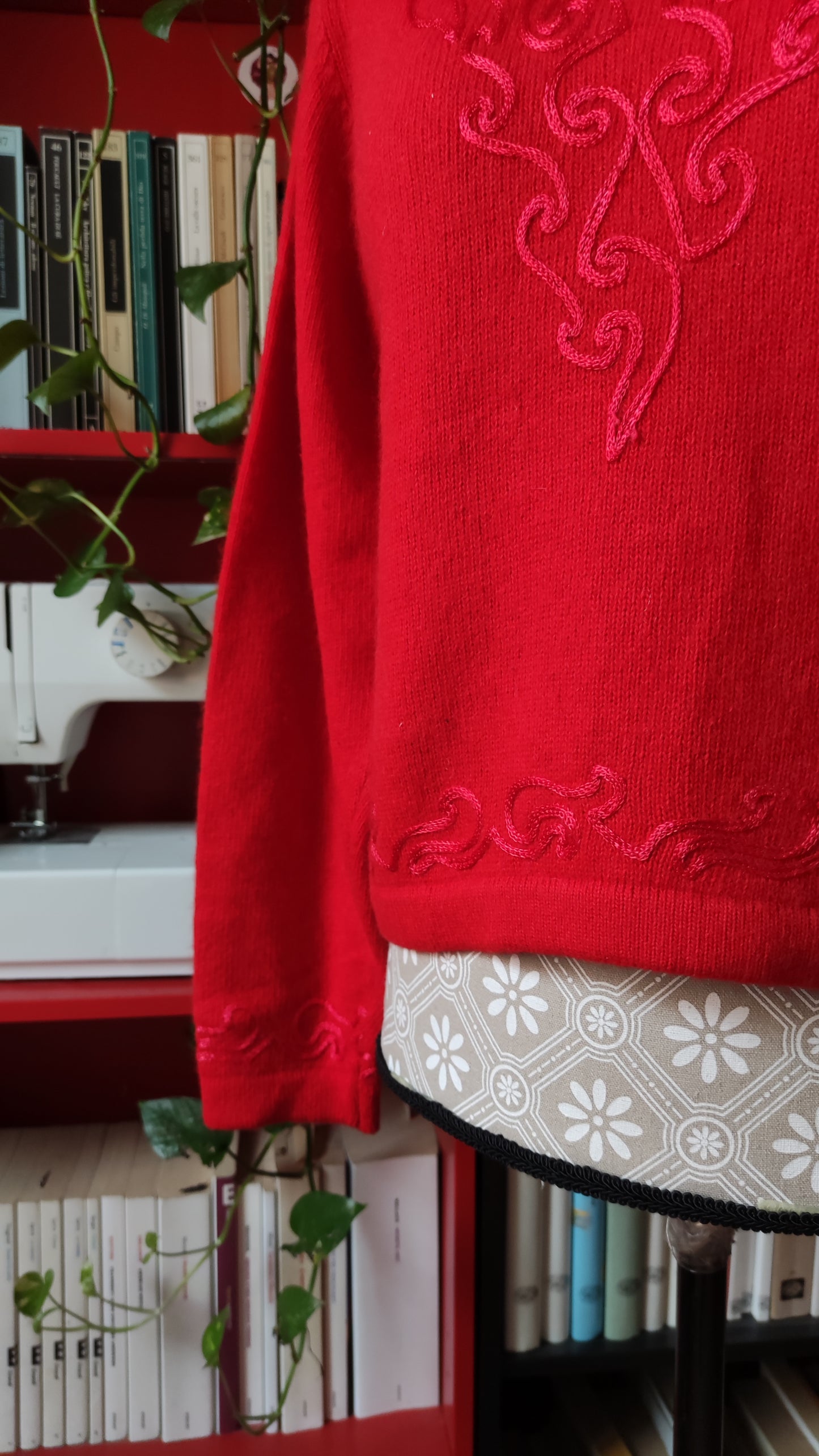 Maglione mohair rosso