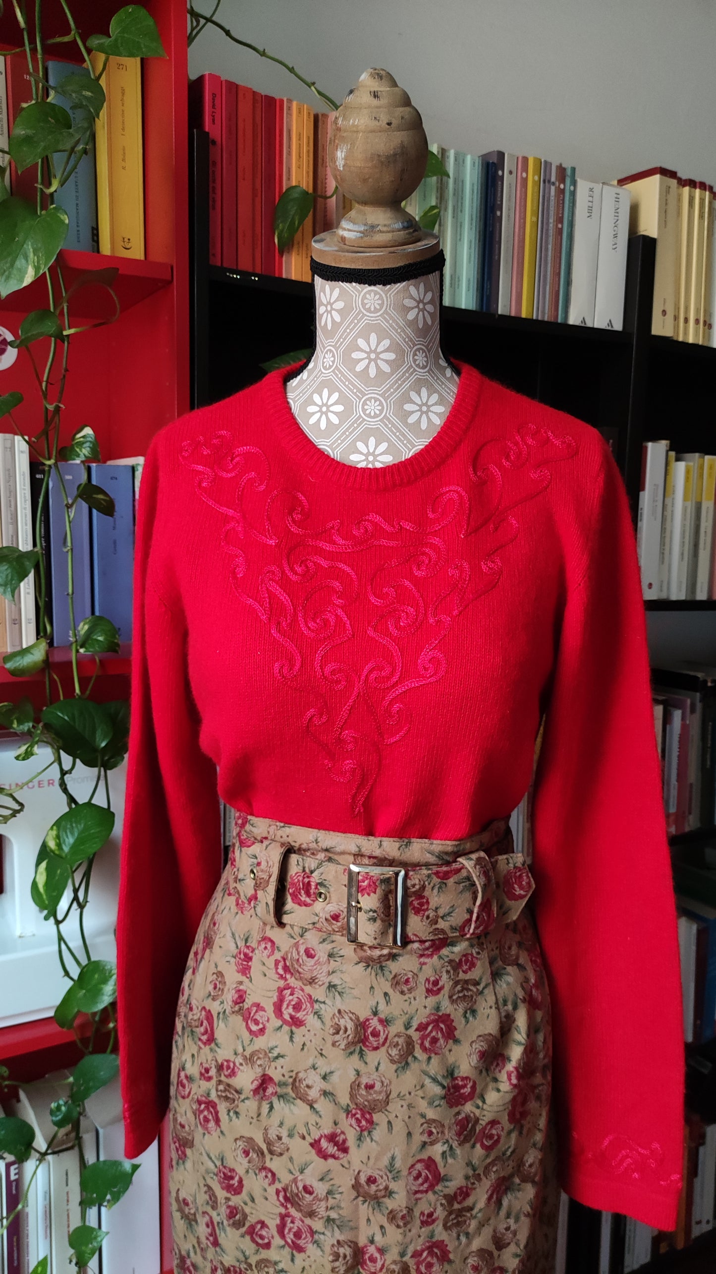 Maglione mohair rosso