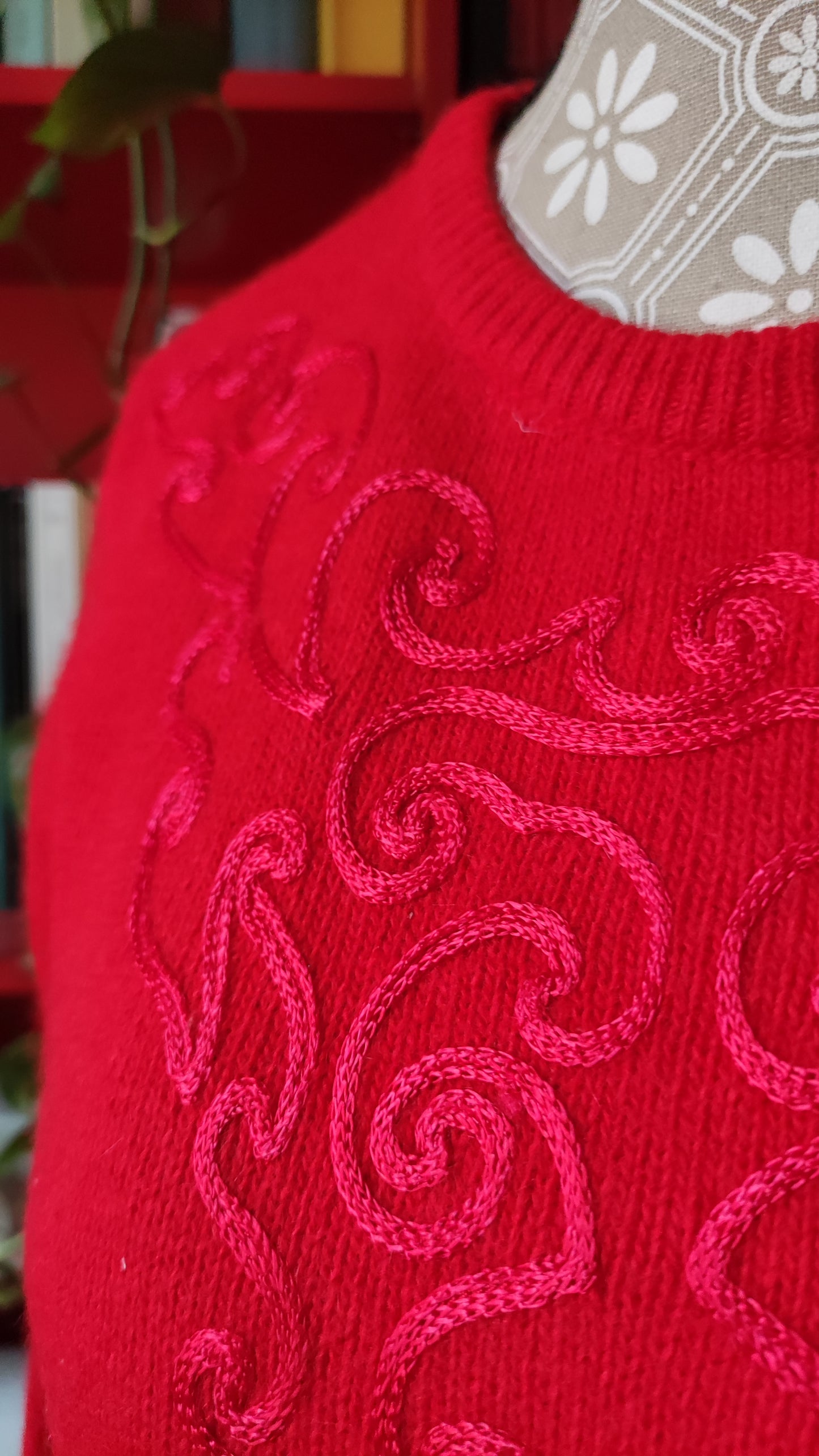 Maglione mohair rosso