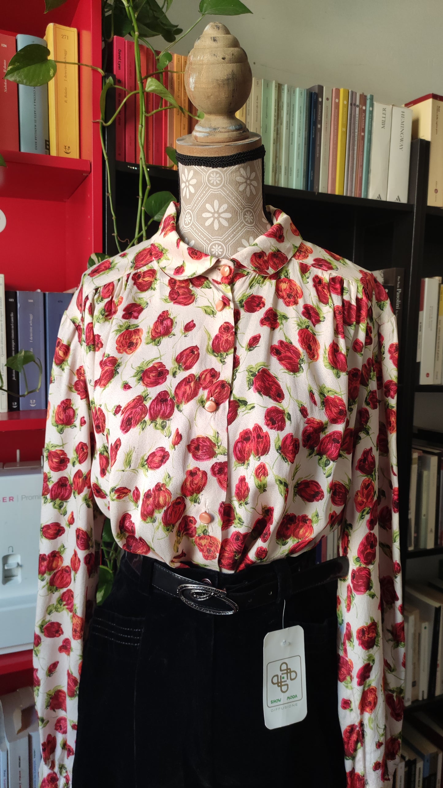 Camicia romantica con rose