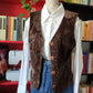 Gilet in velluto marrone