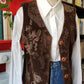 Gilet in velluto marrone