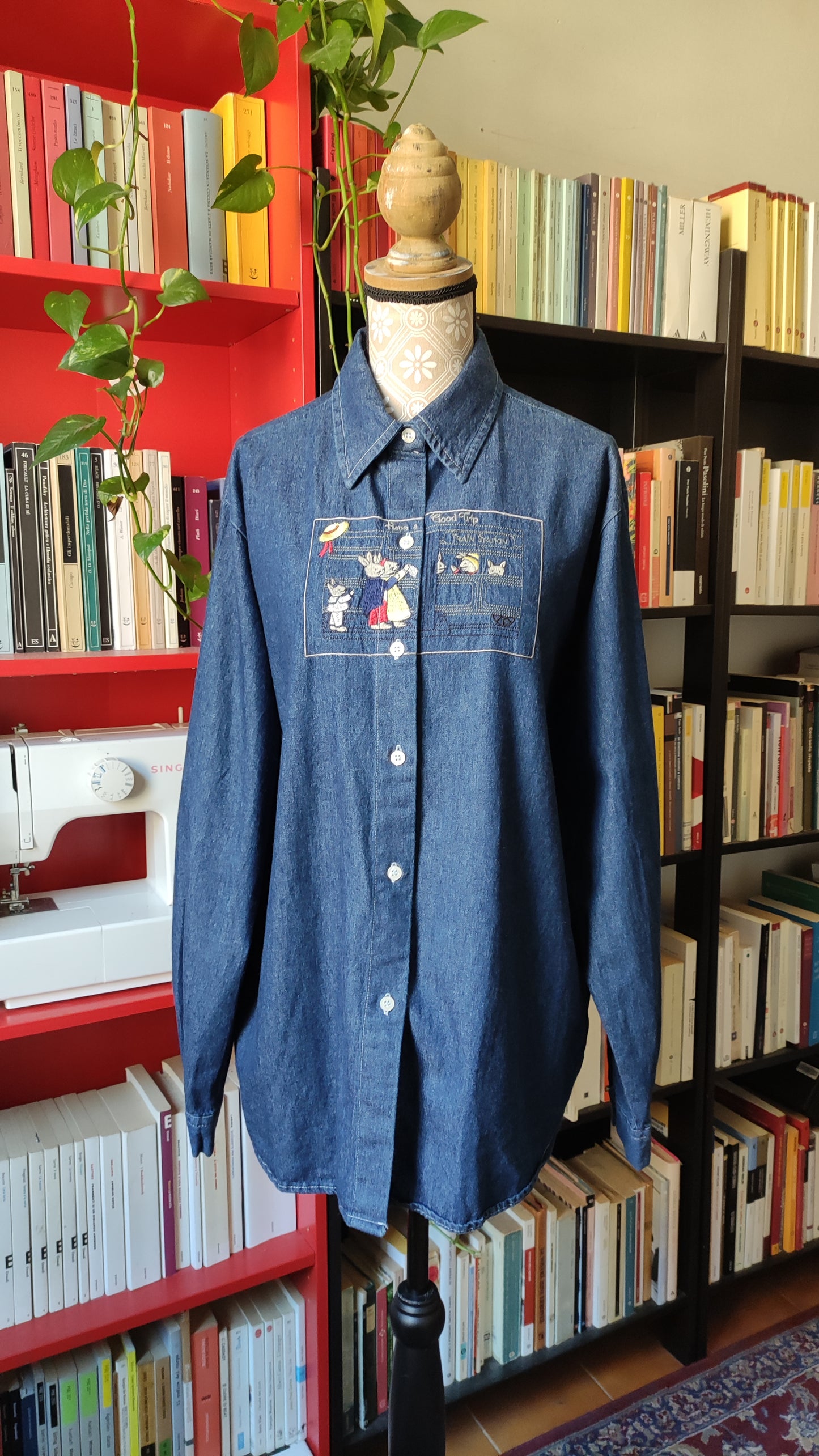 Camicia in denim Have a good trip