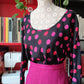 Blusa pois fucsia