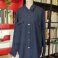 Camicia blu in seta