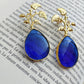 Orecchini foglia blu