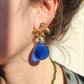 Orecchini foglia blu