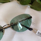 Occhiali da sole vintage Ferragamo verdi