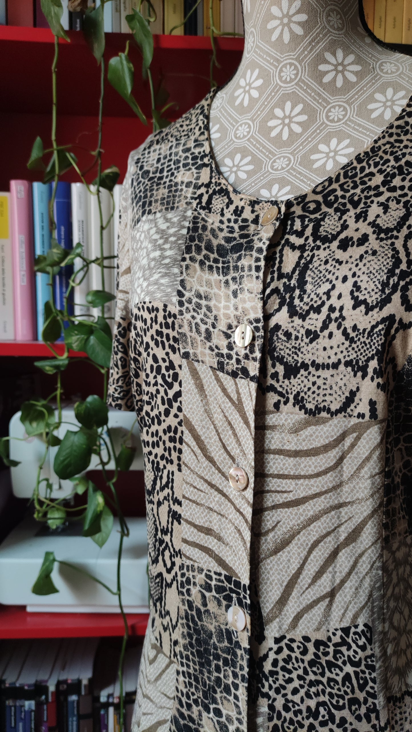 Abito Vladim animalier patchwork