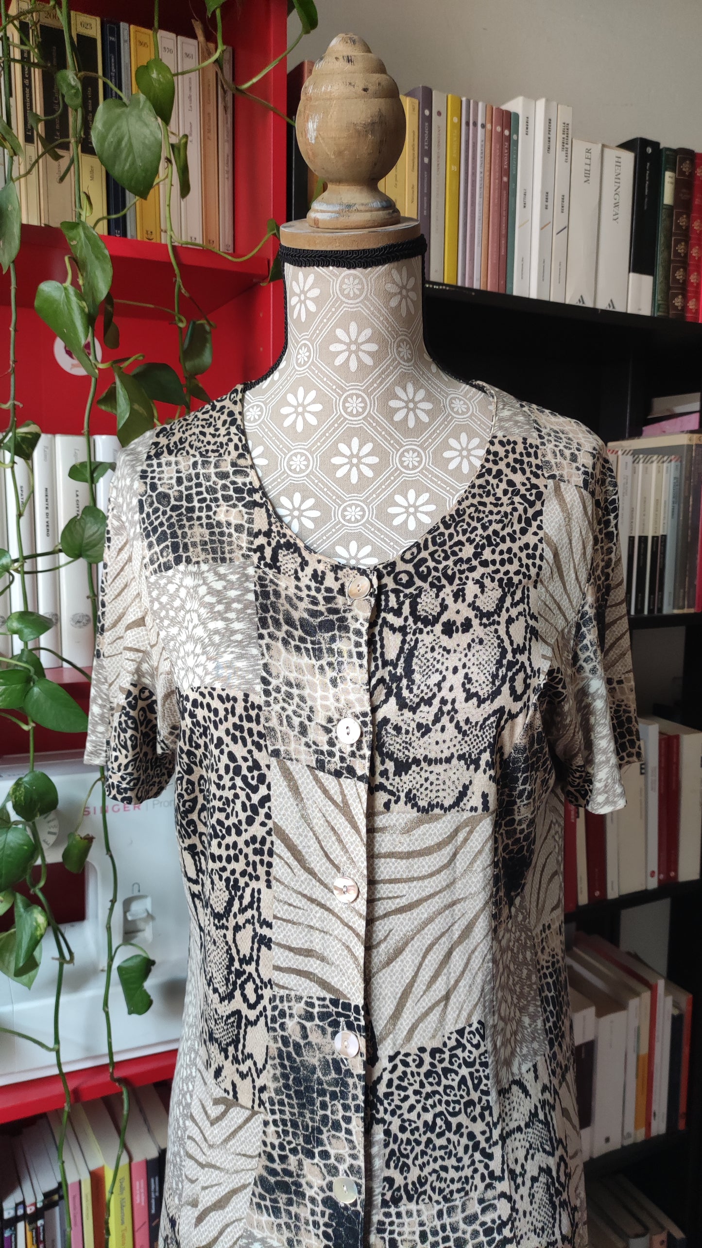 Abito Vladim animalier patchwork