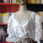 Camicia crop tirolese in misto cotone