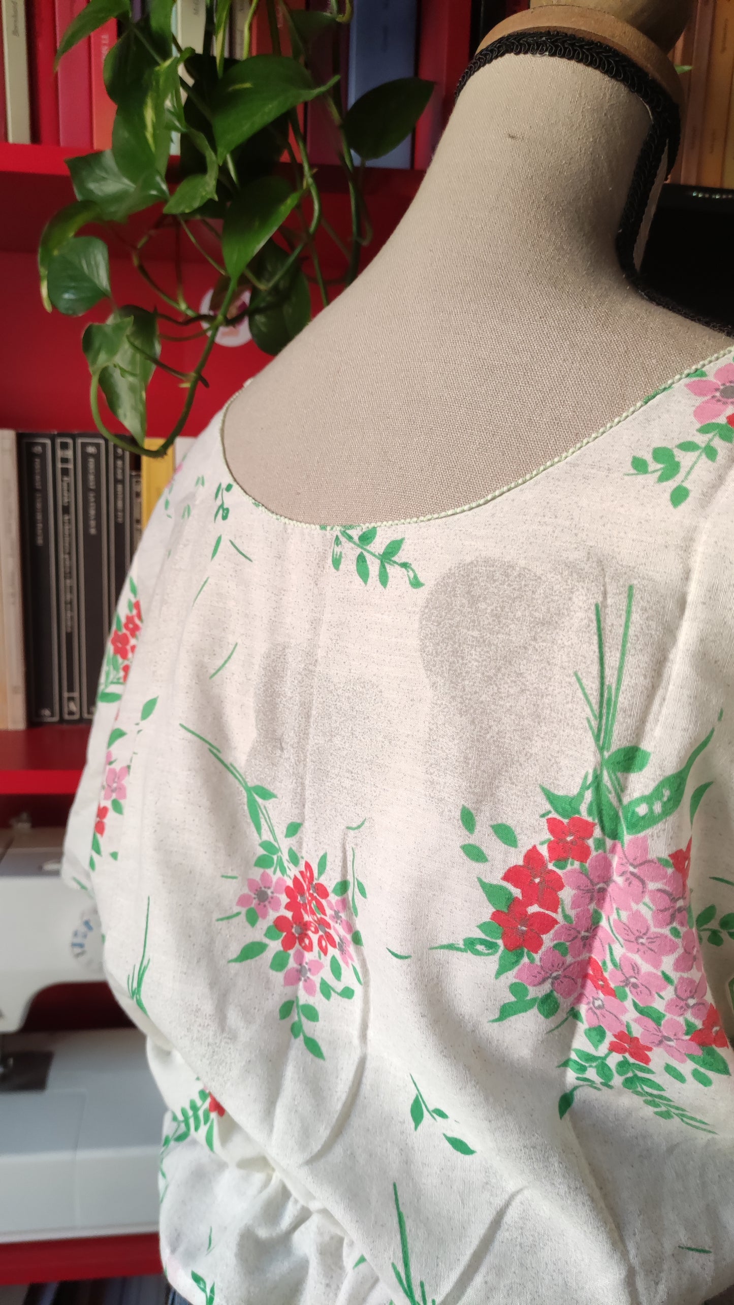 Camicietta crop verde bianca