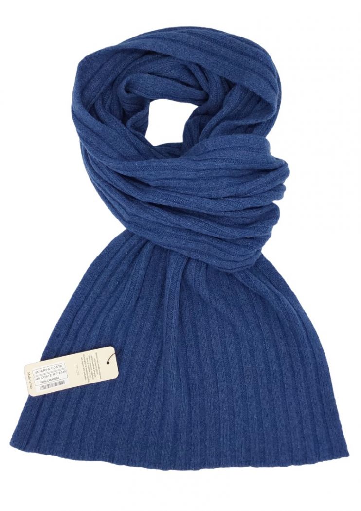 sciarpa a coste in 100% cashmere (15 colori disponibili)