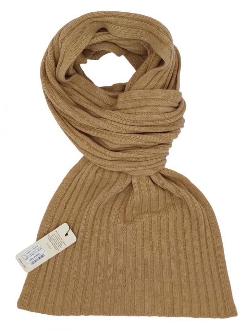sciarpa a coste in 100% cashmere (15 colori disponibili)
