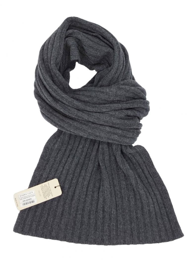 sciarpa a coste in 100% cashmere (15 colori disponibili)