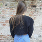 Giacca crop bouclé sartoriale