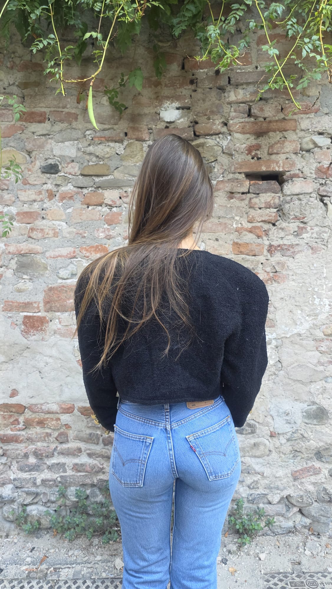 Giacca crop bouclé sartoriale