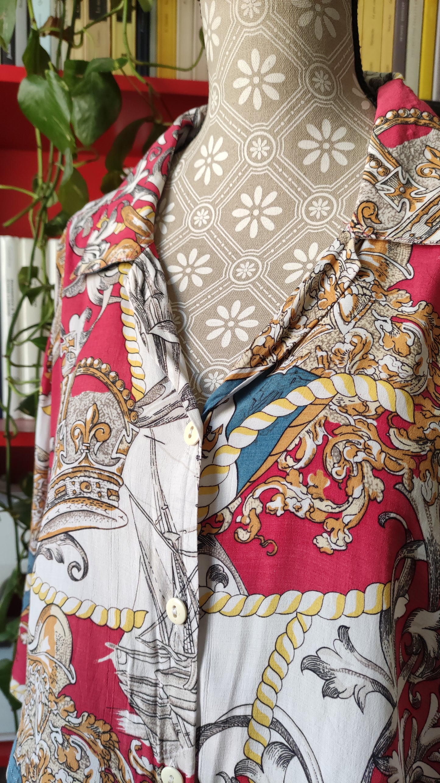 Camicia crop barocca