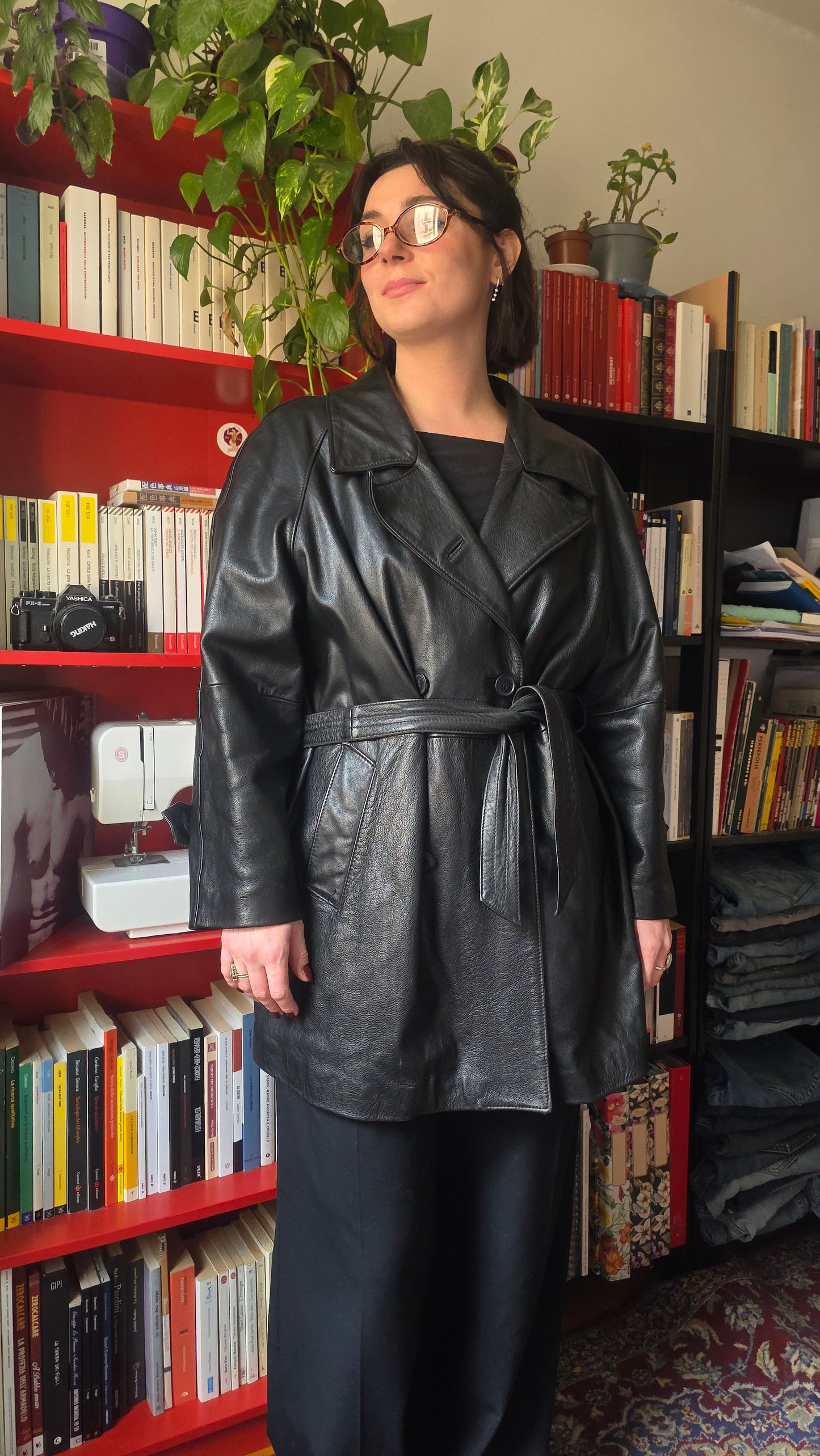 Giacca in pelle nera Carpe dierm