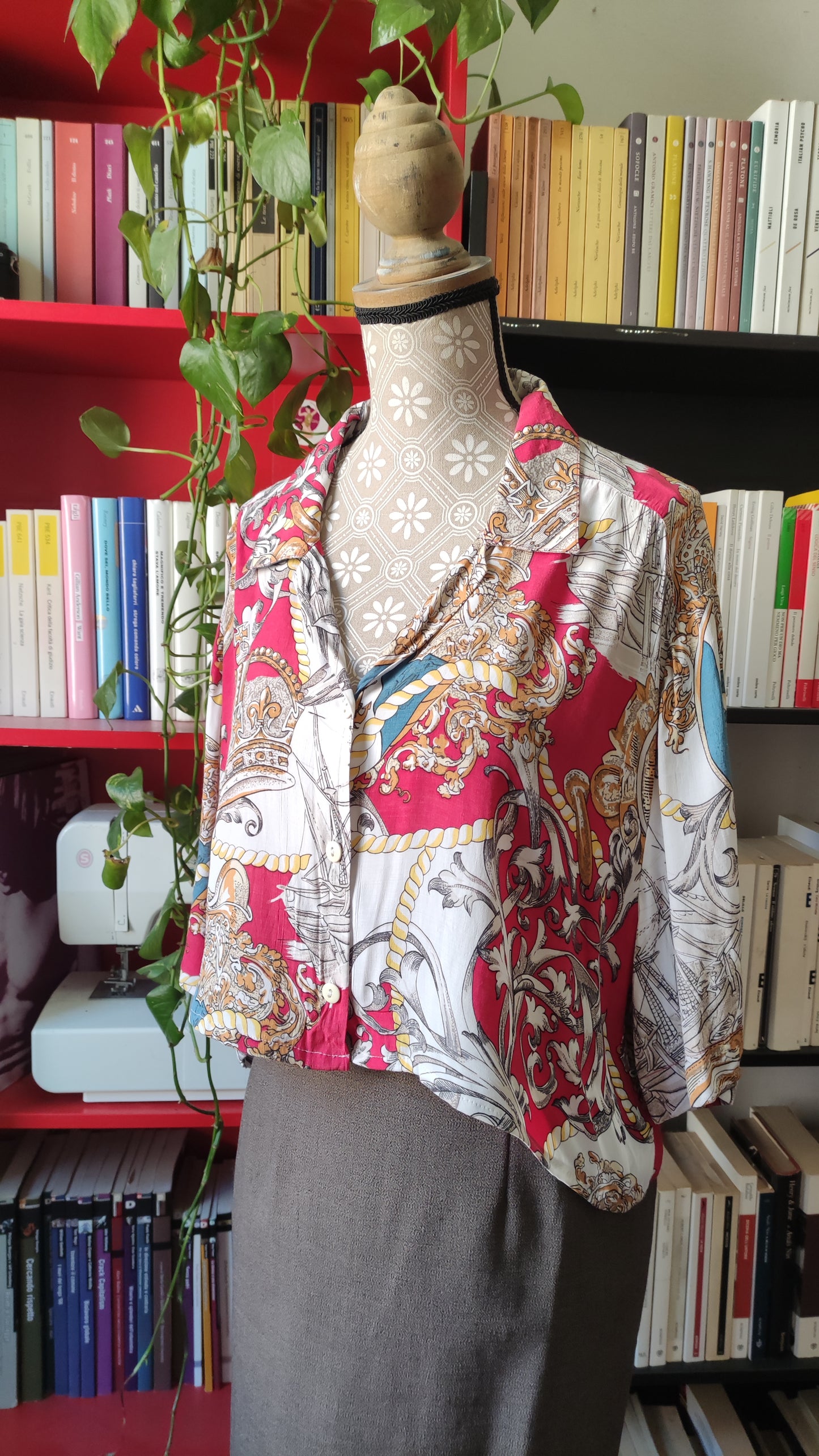 Camicia crop barocca