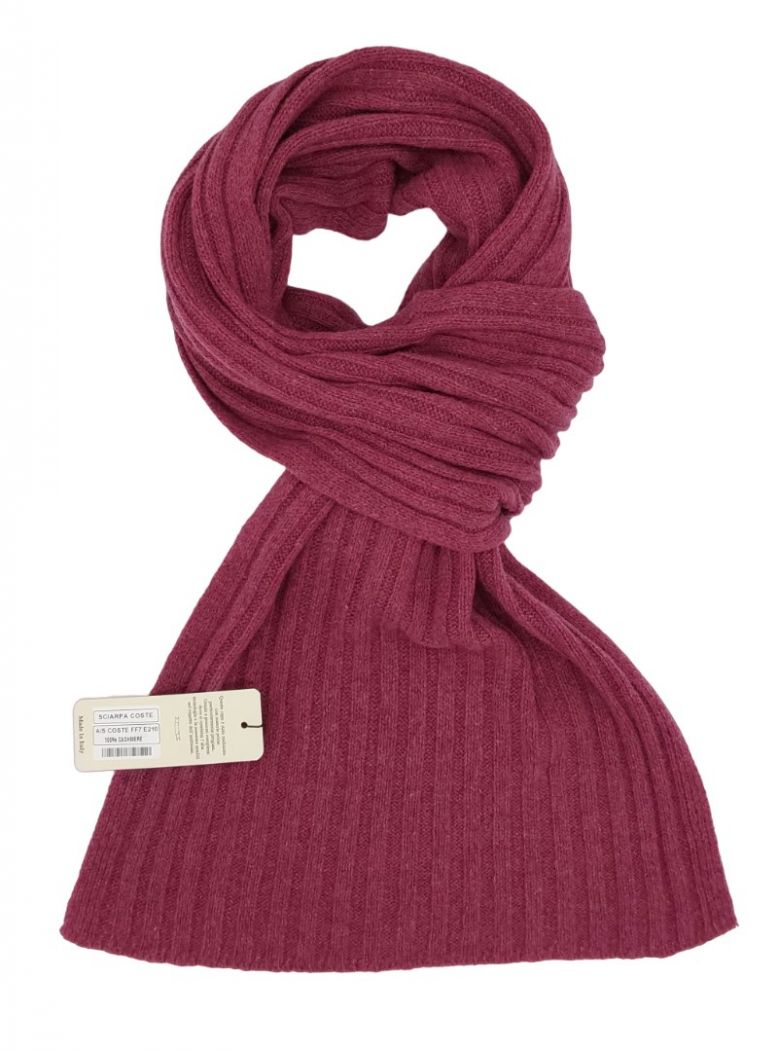 sciarpa a coste in 100% cashmere (15 colori disponibili)