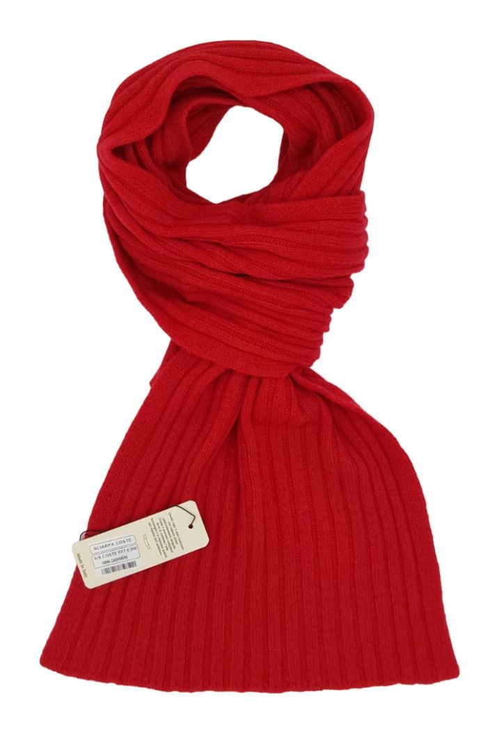 sciarpa a coste in 100% cashmere (15 colori disponibili)